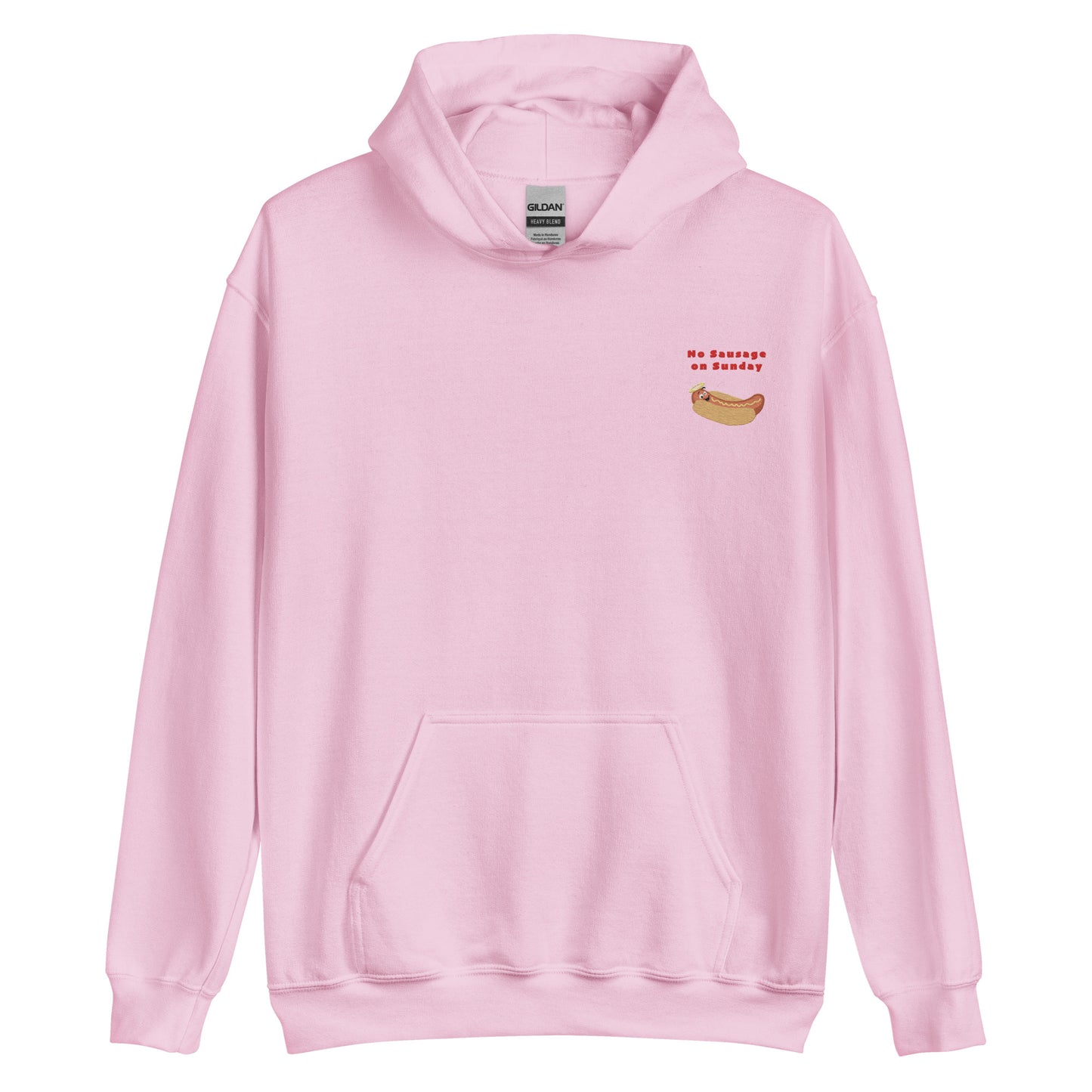 No Sausage on Sunday Embroidered Hoodie (Holy Wieners)